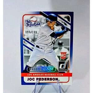 Joc Pederson SP RC 2015 Donruss Atlanta Braves Press Proof 152 Of 199